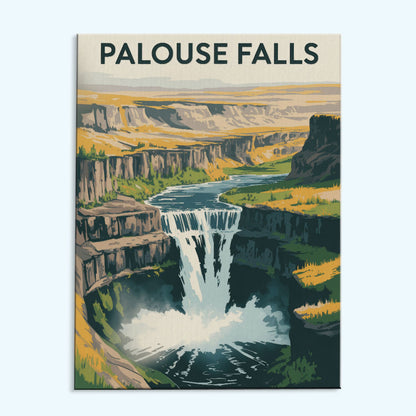 Palouse Falls - U.S. Waterfalls | Paint by Numbers Kit