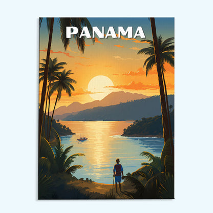 Panama Travel Poster | Paint by Numbers Kit