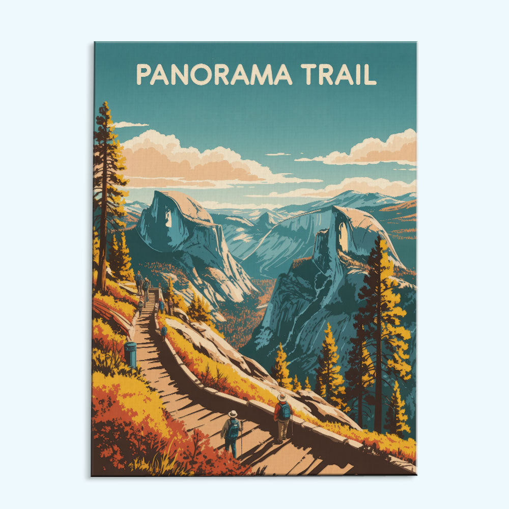 Panorama Trail – Yosemite-Nationalpark | Malen nach Zahlen-Set