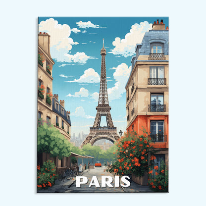 Paris Travel Poster | Paint by Numbers Kit
