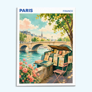 Paris, France Travel Poster | Paint by Numbers Kit