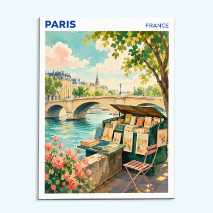 Paris, France Travel Poster | Paint by Numbers Kit