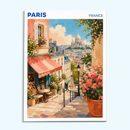 Paris, France Travel Poster | Paint by Numbers Kit