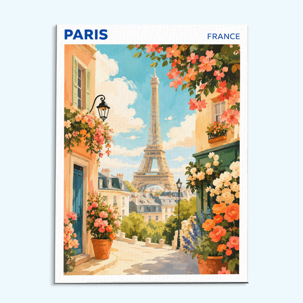 Paris, France Travel Poster | Paint by Numbers Kit