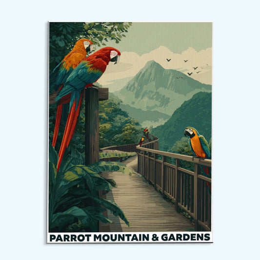 Parrot Mountain & Gardens | Paint by Numbers Kit