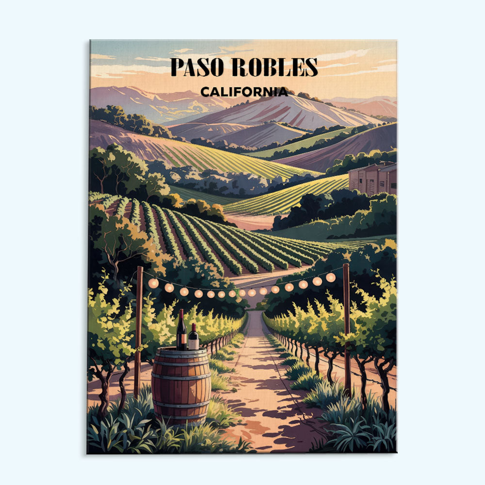 Paso Robles Wineries, California | Paint by Numbers Kit
