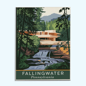Pennsylvania - Fallingwater | Paint by Numbers Kit