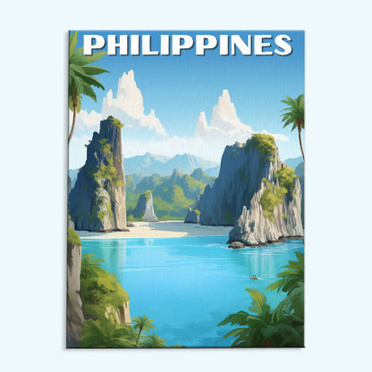 Philippines Travel Poster | Paint by Numbers Kit