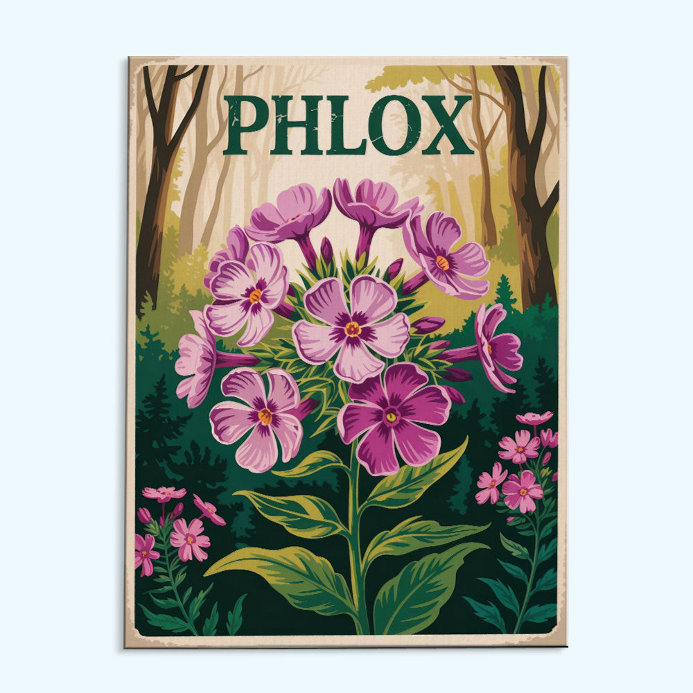 Phlox - US Wildflowers | Paint by Numbers Kit
