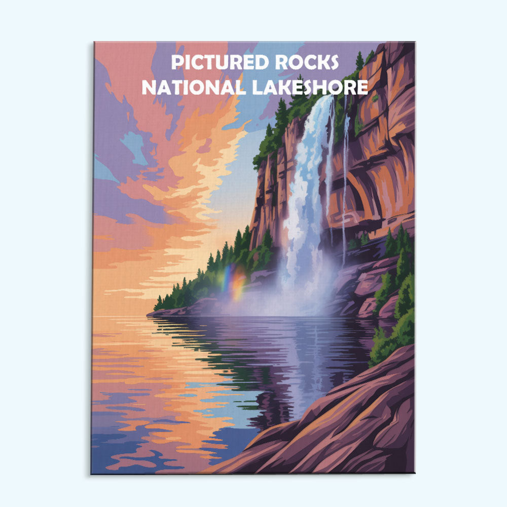 Pictured Rocks National Lakeshore | Paint by Numbers Kit – Wander Painting
