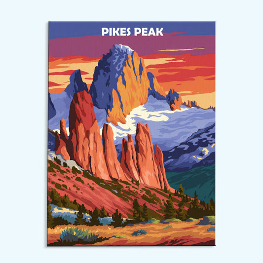 Pikes Peak, USA | Paint by Numbers Kit