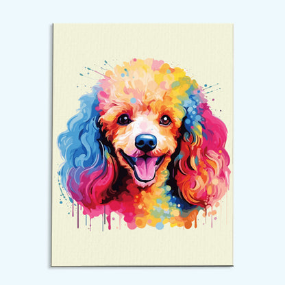 Poodle - Colorful Dog | Paint by Numbers Kit