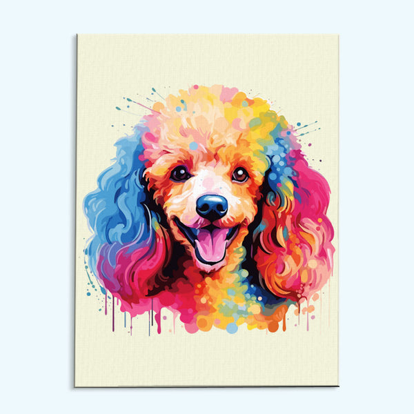 Poodle Colorful Dog Paint by Numbers Kit – Wander Painting