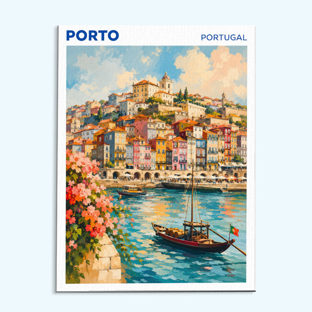 Porto, Portugal Travel Poster | Paint by Numbers Kit