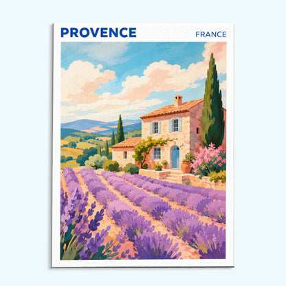 Provence, France Travel Poster | Paint by Numbers Kit