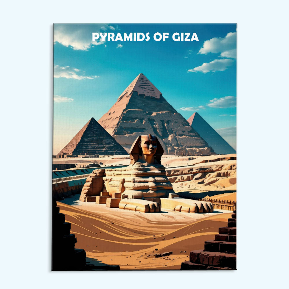 Pyramids of Giza, Egypt - World Heritage | Paint by Numbers Kit