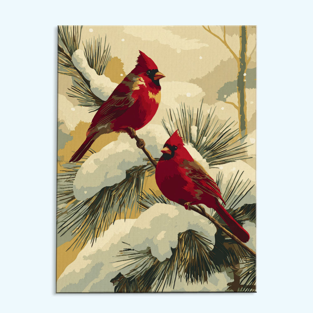 Red Cardinals | Paint by Numbers Kit