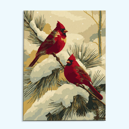 Red Cardinals | Paint by Numbers Kit
