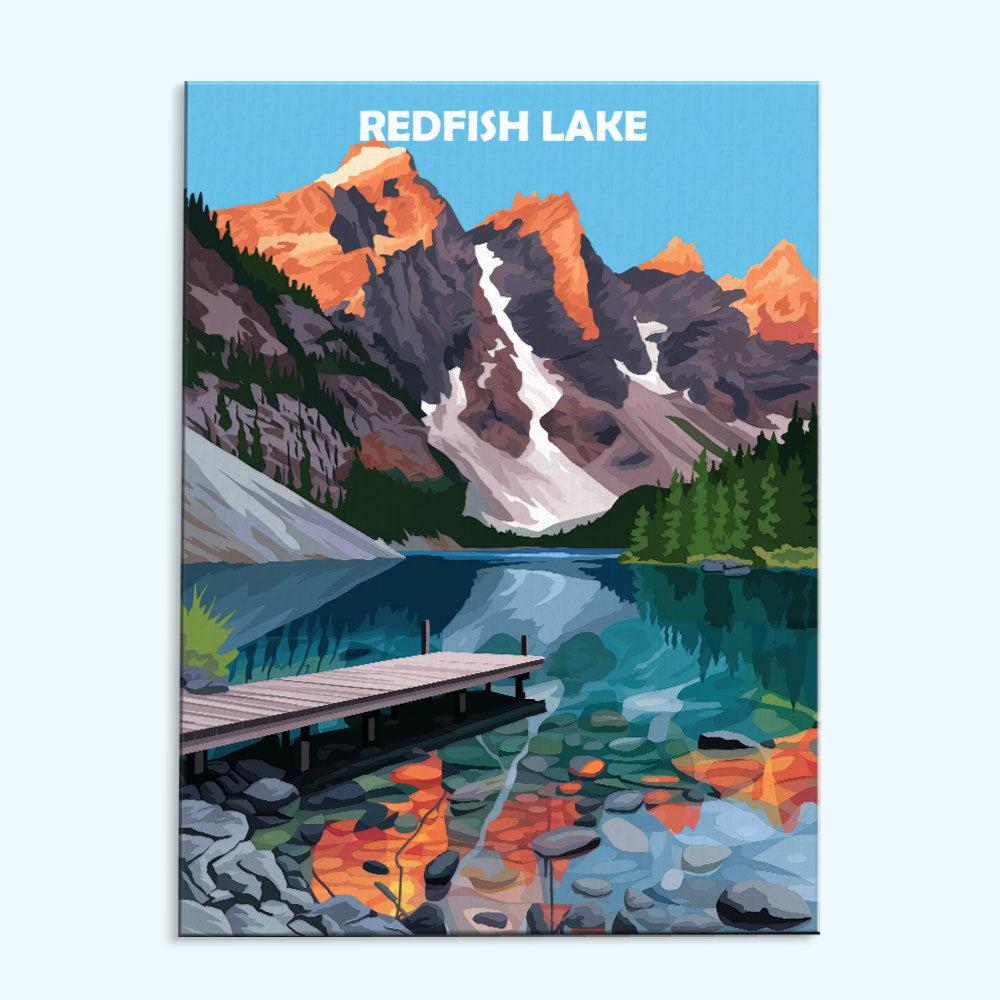 Redfish Lake | Paint by Numbers Kit