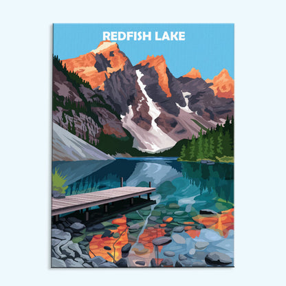 Redfish Lake | Paint by Numbers Kit