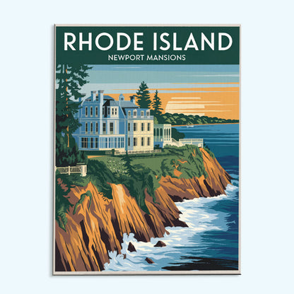 Rhode Island - Newport Mansions | Paint by Numbers Kit