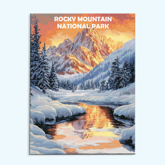 Rocky Mountain National Park Winter | Paint by Numbers Kit