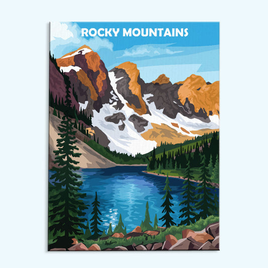 Rocky Mountains, USA/Canada | Paint by Numbers Kit