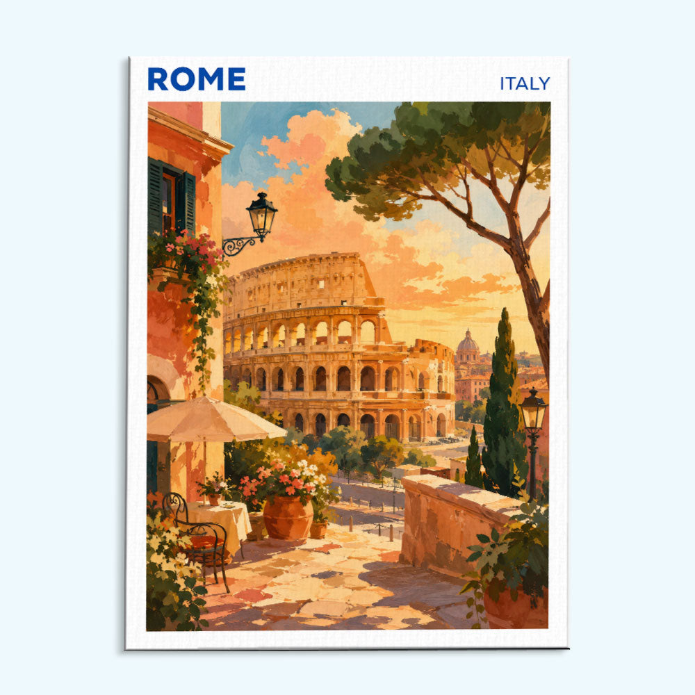 Rome, Italy Travel Poster | Paint by Numbers Kit