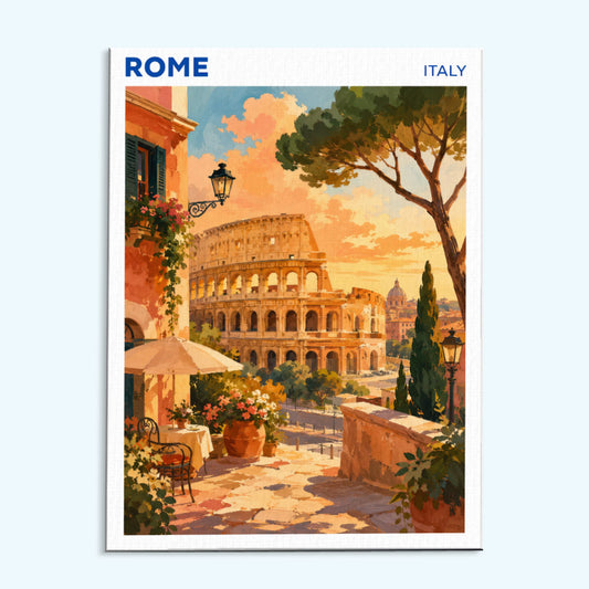 Rome, Italy Travel Poster | Paint by Numbers Kit