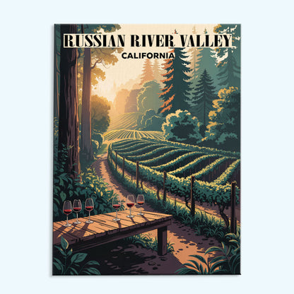 Russian River Valley Wineries, California | Paint by Numbers Kit