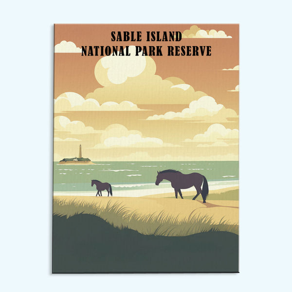 Sable Island Nationalpark-Reservat | Malen nach Zahlen-Set