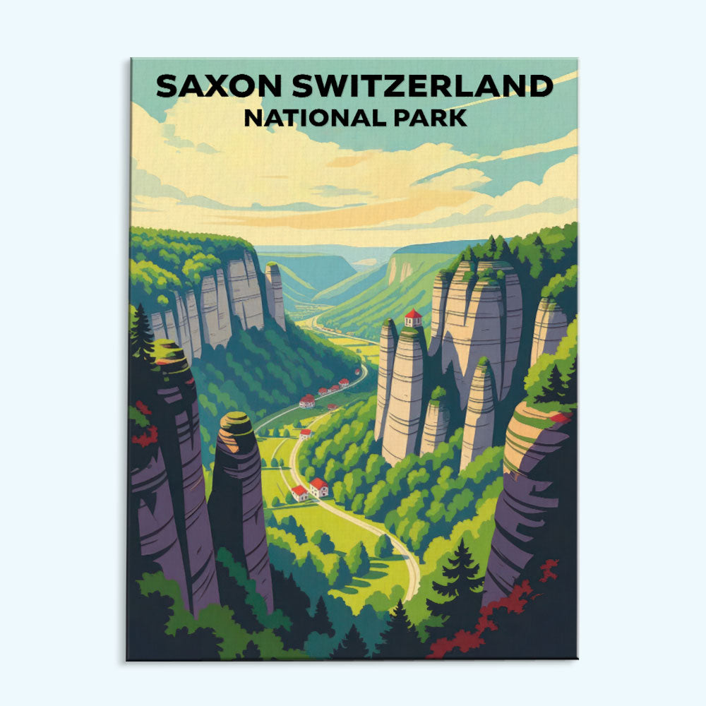 Saxon Switzerland - German National Park | Paint by Numbers Kit