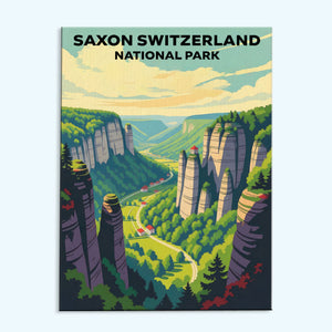 Saxon Switzerland - German National Park | Paint by Numbers Kit