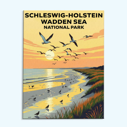 Schleswig-Holstein Wadden Sea - German National Park | Paint by Numbers Kit