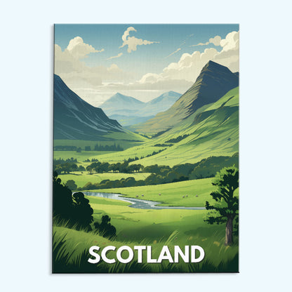 Scotland Travel Poster | Paint by Numbers Kit
