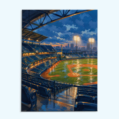 Seattle Rainy Night Ballpark | Paint by Numbers Kit