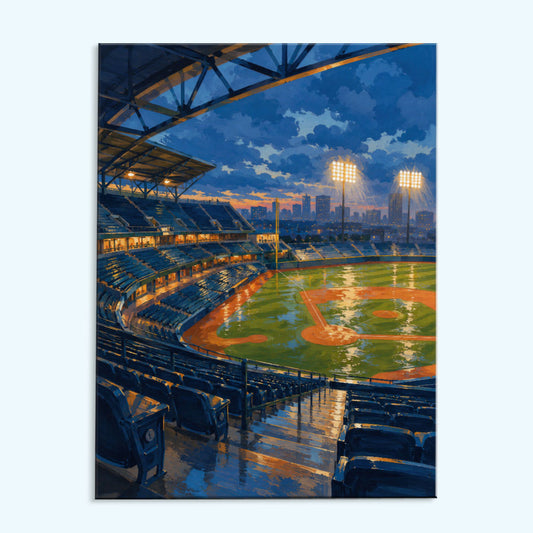 Seattle Rainy Night Ballpark | Paint by Numbers Kit