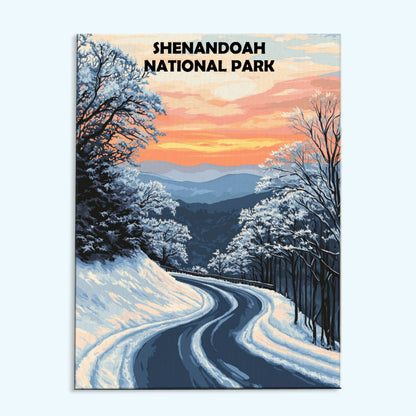 Shenandoah National Park Winter | Paint by Numbers Kit