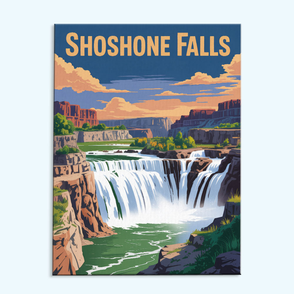 Shoshone Falls - U.S. Waterfalls | Paint by Numbers Kit