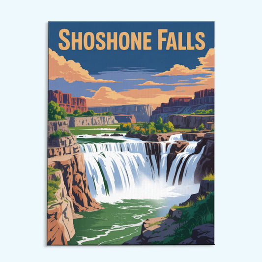 Shoshone Falls - U.S. Waterfalls | Paint by Numbers Kit