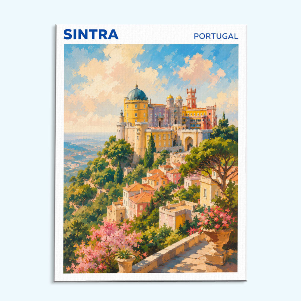 Sintra, Portugal Travel Poster | Paint by Numbers Kit