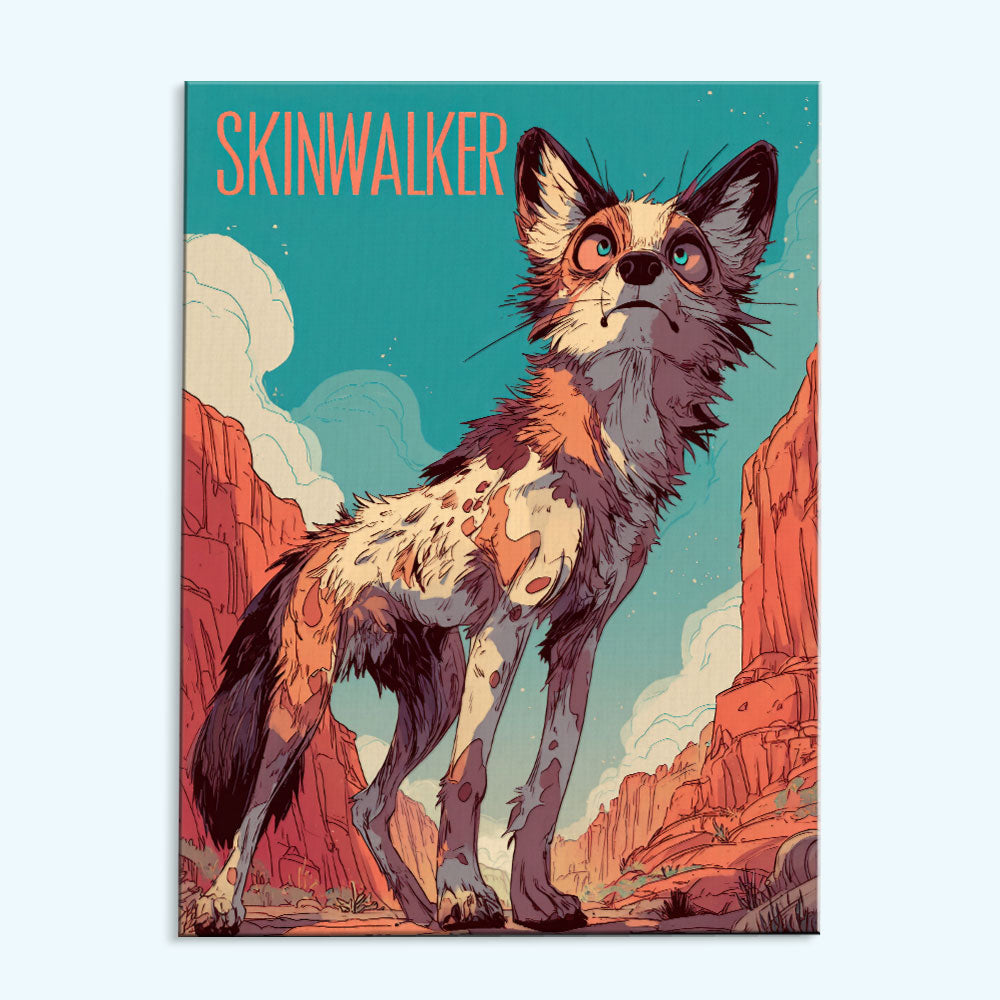 Skinwalker Coyote - American Legends | Paint by Numbers Kit