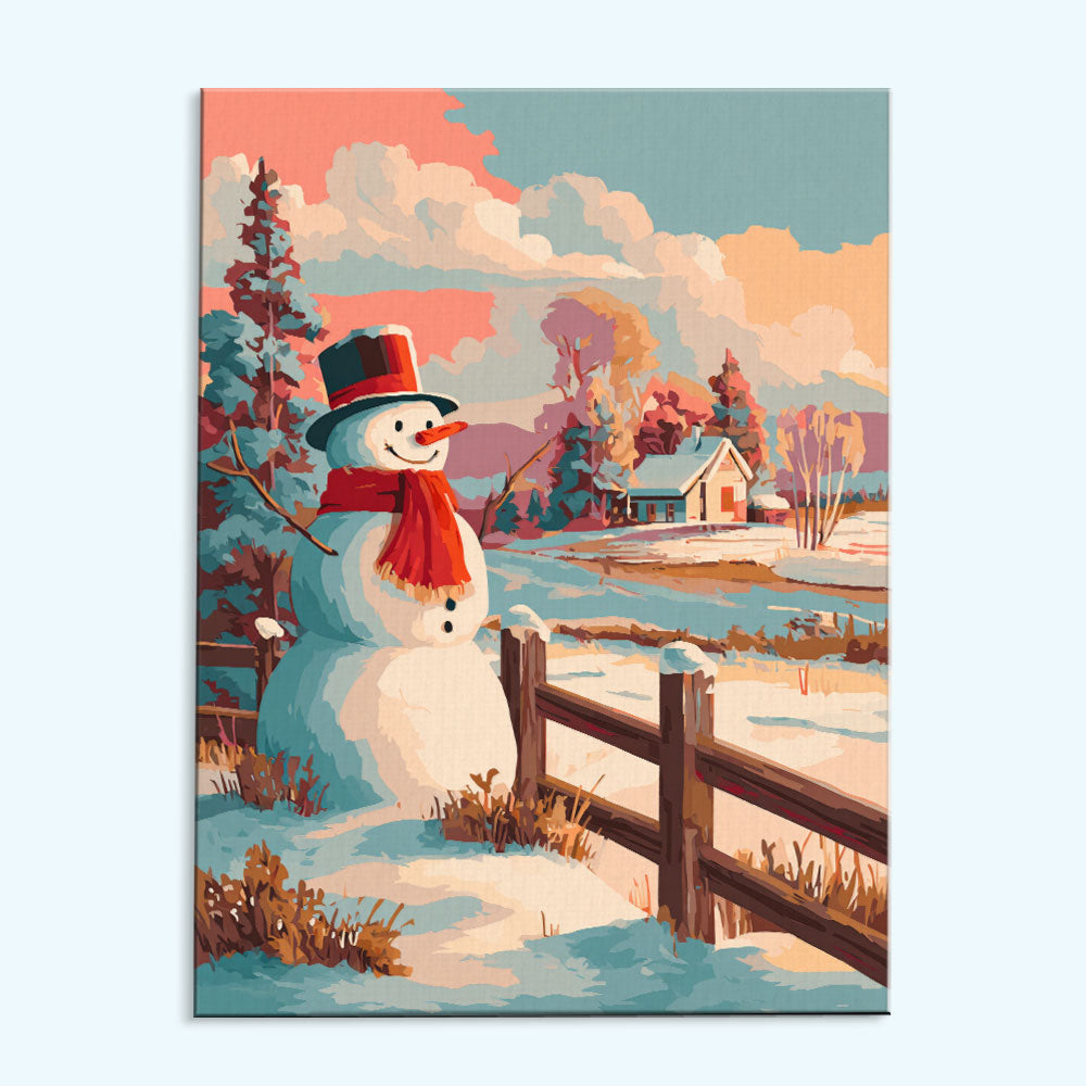 Smiling Snowman | Paint by Numbers Kit