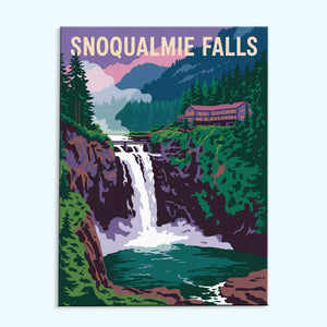 Snoqualmie Falls - U.S. Waterfalls | Paint by Numbers Kit
