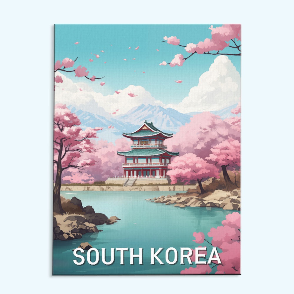 South Korea Travel Poster | Paint by Numbers Kit
