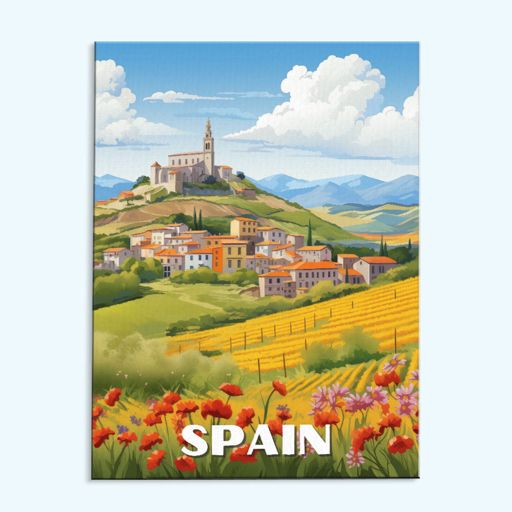Spain Travel Poster | Paint by Numbers Kit