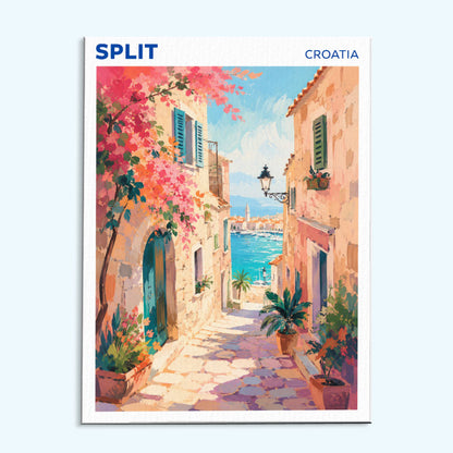 Split, Croatia Travel Poster | Paint by Numbers Kit