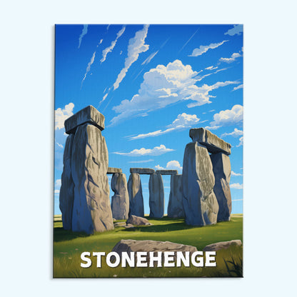 Stonehenge Travel Poster | Paint by Numbers Kit