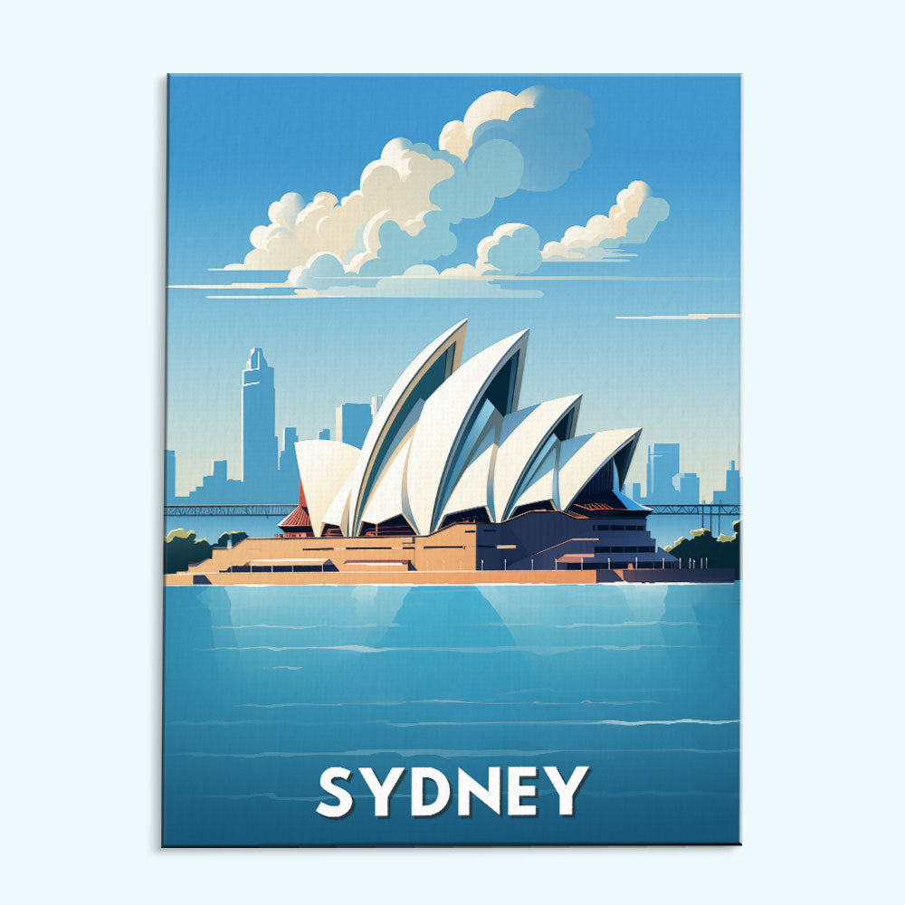 Sydney Travel Poster | Paint by Numbers Kit