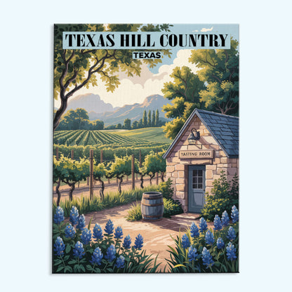 Texas Hill Country Wineries, Texas | Paint by Numbers Kit